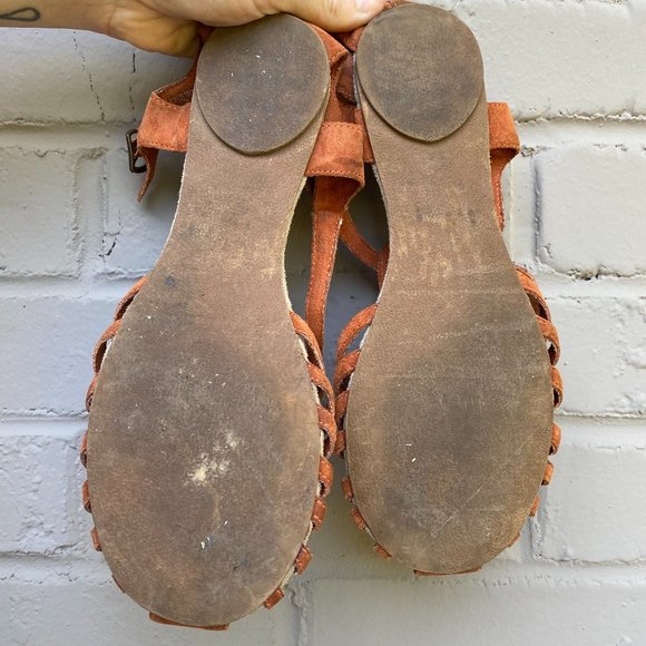 Orange Suede Sandals - Picture 6 of 6